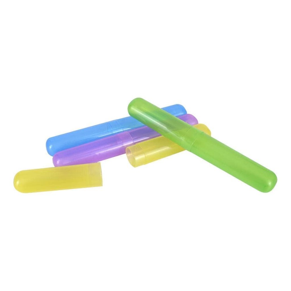 G.Fidel Travel Toothbrush Case Holder, Breathable Portable Toothbrush Container, Clear Toothbrush Holder for Home Trip Camping for Traveling Kit for Kids and Adult Toothbrush Covers (Pack of 4)