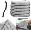 Diablos 6 Pcs of Wire Dishcloth for Kitchen, Non-Scratch Dish Washer Cloth with Gaps Cleaning Brush, Wire Dishwashing Rags for Wet and Dry Stainless Steel (6) view 1