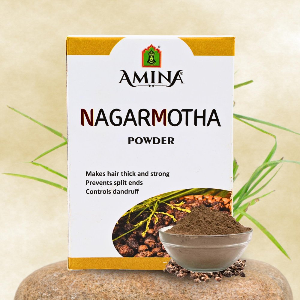 Amina Nagarmotha Powder for Hair Fall, Growth & Dandruff Removal, 100g Pack