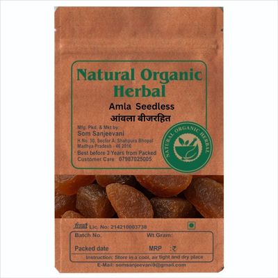 Natural Organic Herbal Amal Fruit Seedless -100g-Indian GooseberryThe Superfruit for Daily Wellness-Skin-Hair Glow-Naturally rich in Vitamin C -Natural-No Mixing--With 50g Multani Mitti Powder