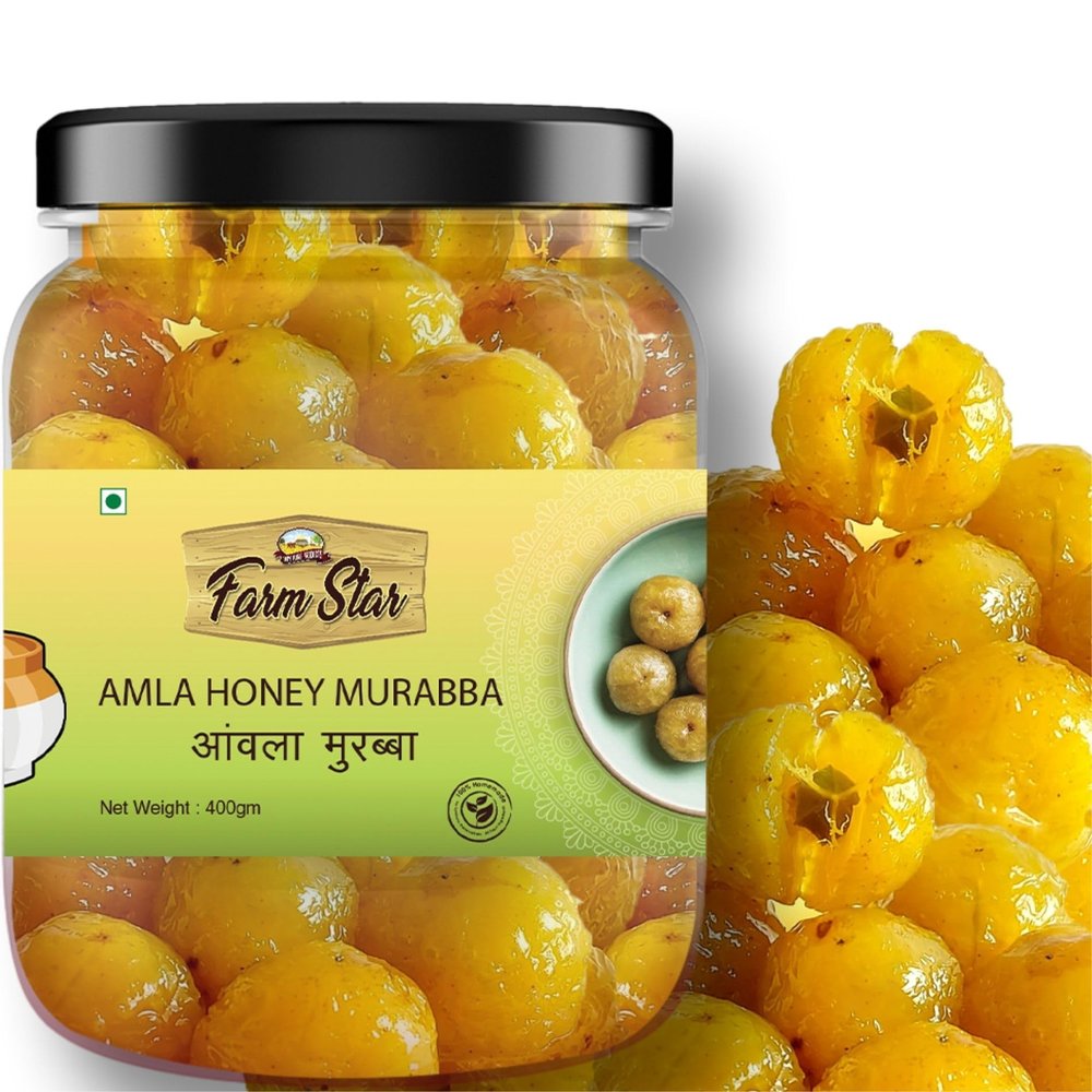Amla Murabba- Gooseberry Marmalade- Made With Rock Sugar & Honey- 400gm