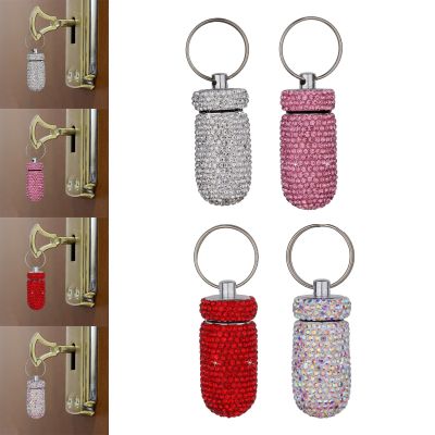 Bnf Pill Case Keychain Waterproof Bling Container Dispenser for Camping Hiking White|Health & Beauty | Health Care | Pill Boxes, Pill Cases