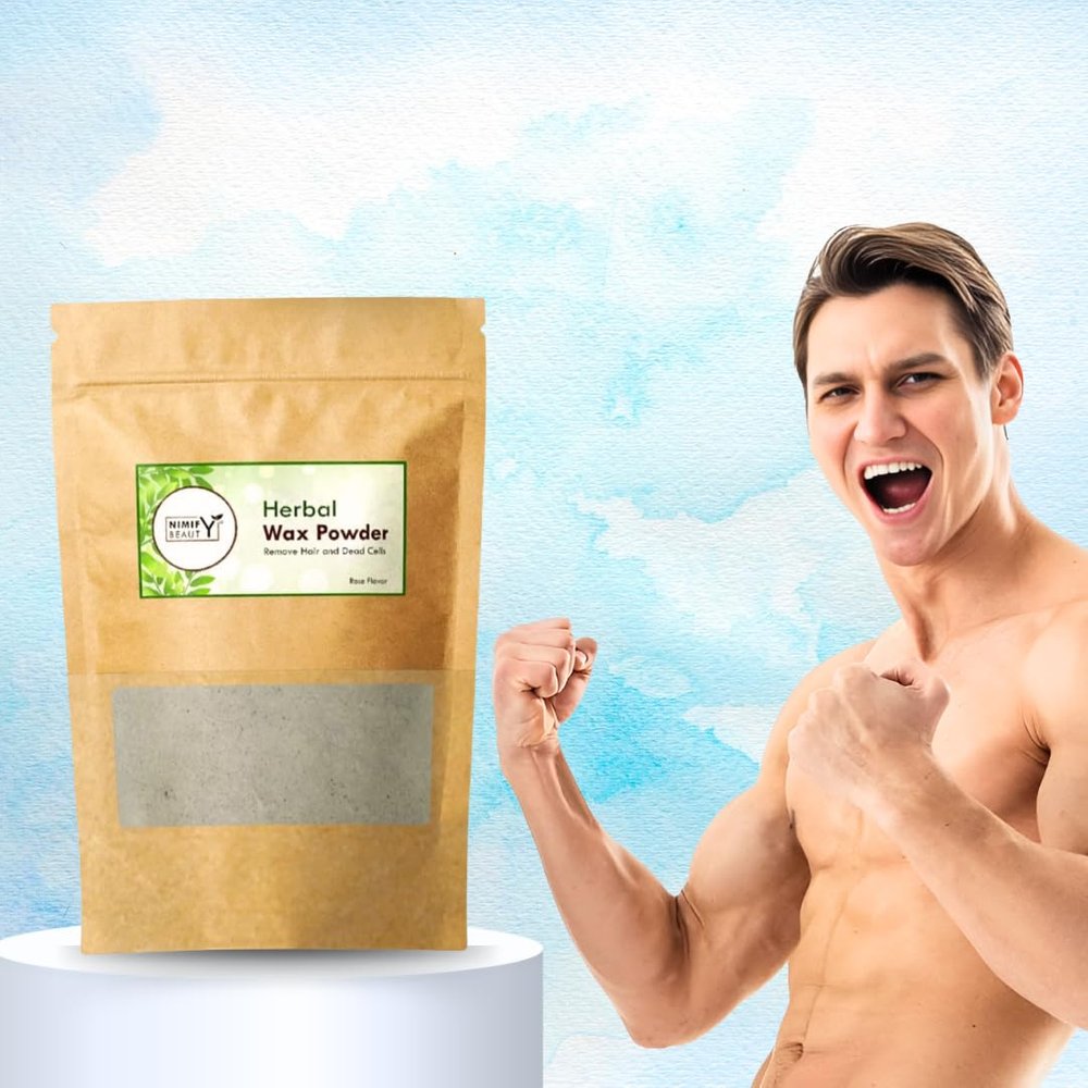 Hair Removal Powder for Men Pack of 1 | Painless Body Hair Removal Wax For Back, Chest, Legs, Arms, Under Arms & Intimate Areas | Post Hair Removal