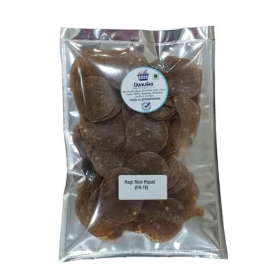 Gunvika Ragi Papad Finger Millet Sabudana Papad Handmade Tasty Nachani Papad | NAGLI | Roshnee Ragi Papad Fr-19 (400)