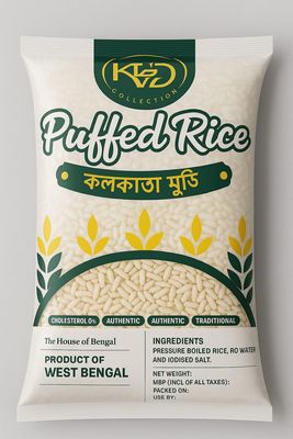 KVD Collection Bangla Premium Kolkata Special Rice Moori - 1.5kg, Puffed Rice, Light & Airy Muri Murmura Snack, Rich in Essential Vitamins & Minerals kurmura Mota Muri