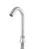 Contemporary Silver Brass Foot Operated tap-360 Deg Washbasin Spout ONLY Without knobs (Made in India) view 1