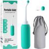 500ml Retractable Handheld Portable Bidet/Jet Spray for Personal Hygiene Care with 2 Nozzles and Travel Pouch (Green) view 1
