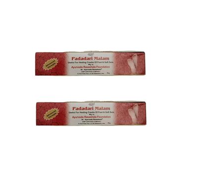 Rasashala Ayurveda Padari malam | dryness & cracks on soles & palms with soothing and healing properties | cracks malam (Pack Of 2)