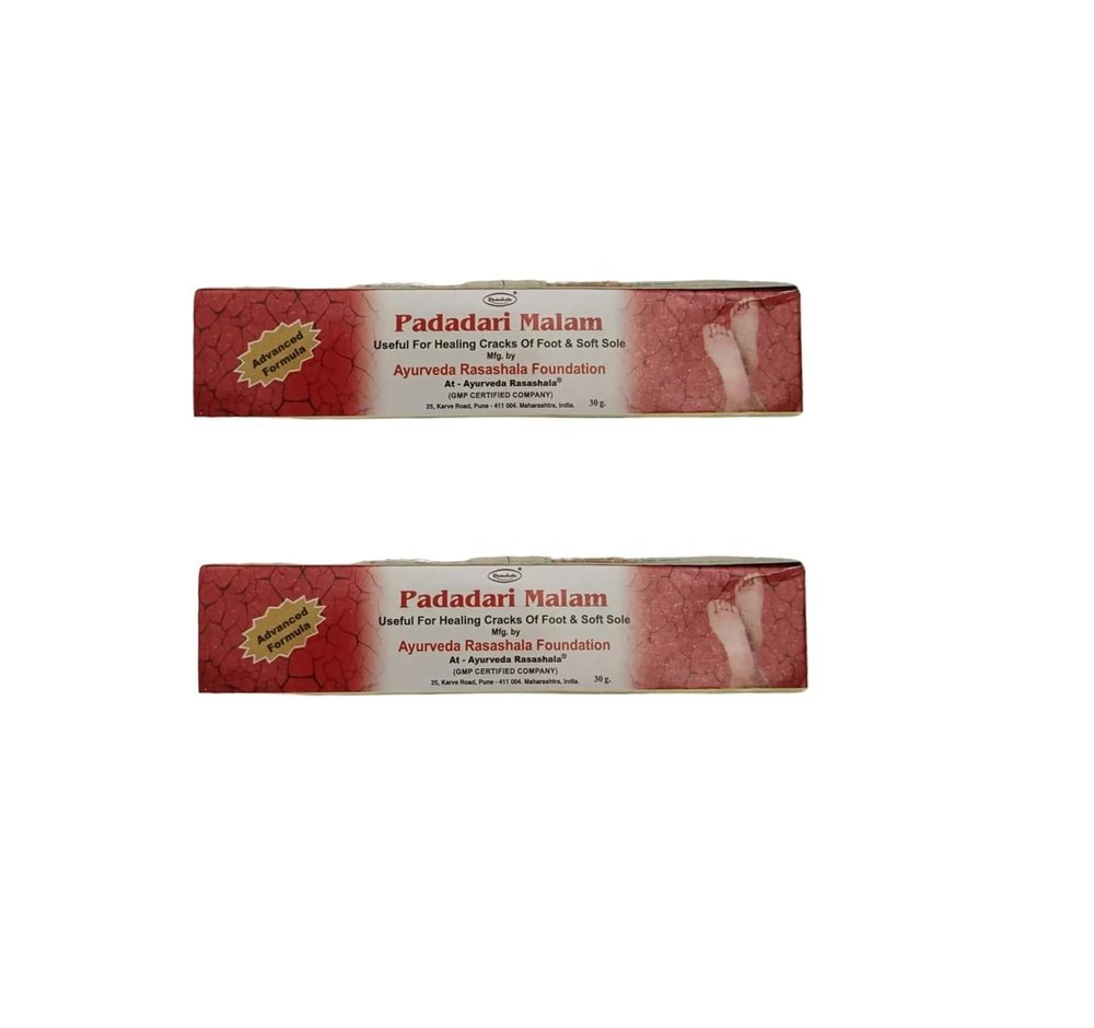 Rasashala Ayurveda Padari malam | dryness & cracks on soles & palms with soothing and healing properties | cracks malam (Pack Of 2)