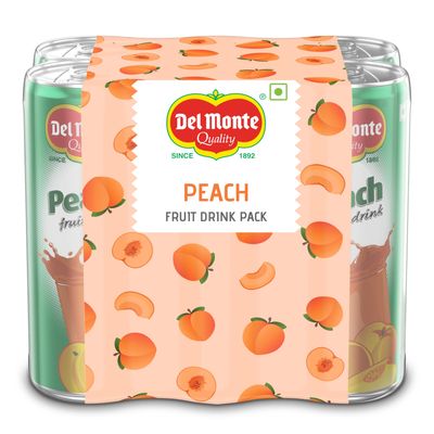 Del Monte Peach Fruit Drink, Pack of 6, 240ml