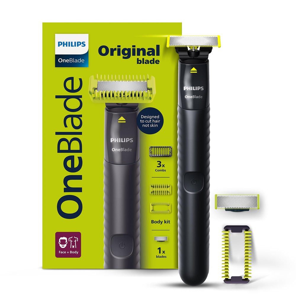 Philips OneBlade Gen Z Beard & Body Trimmer & Styler|Ideal for 1st Trim|Designed for Skin Comfort, No Nicks & Cuts, Dual Protect Tech| Acne Prone, Patchy Beard, Young Skin, QP 1624/10