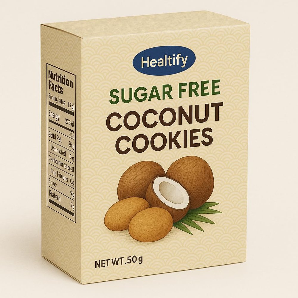 Sugar Free Coconut Cookies Biscuits (50 Gm)