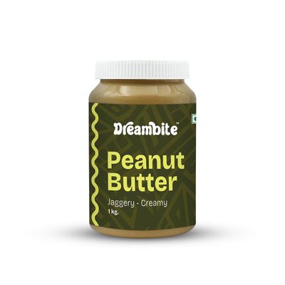 Dream Bite - Delicious Jaggery Peanut Butter - Easy Spread Peanut Butter for Heart Health & Healthy Fat - Perfect for Breakfast & Lunch Snacks No Sugar (1kg)