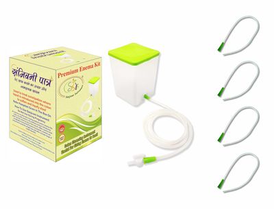 SSK PVC Enema Kit 1500 ML for Home use with Instruction | Enema home kit for Adults Reusable & washable (Enema Set 1 & Individually Tube 3)