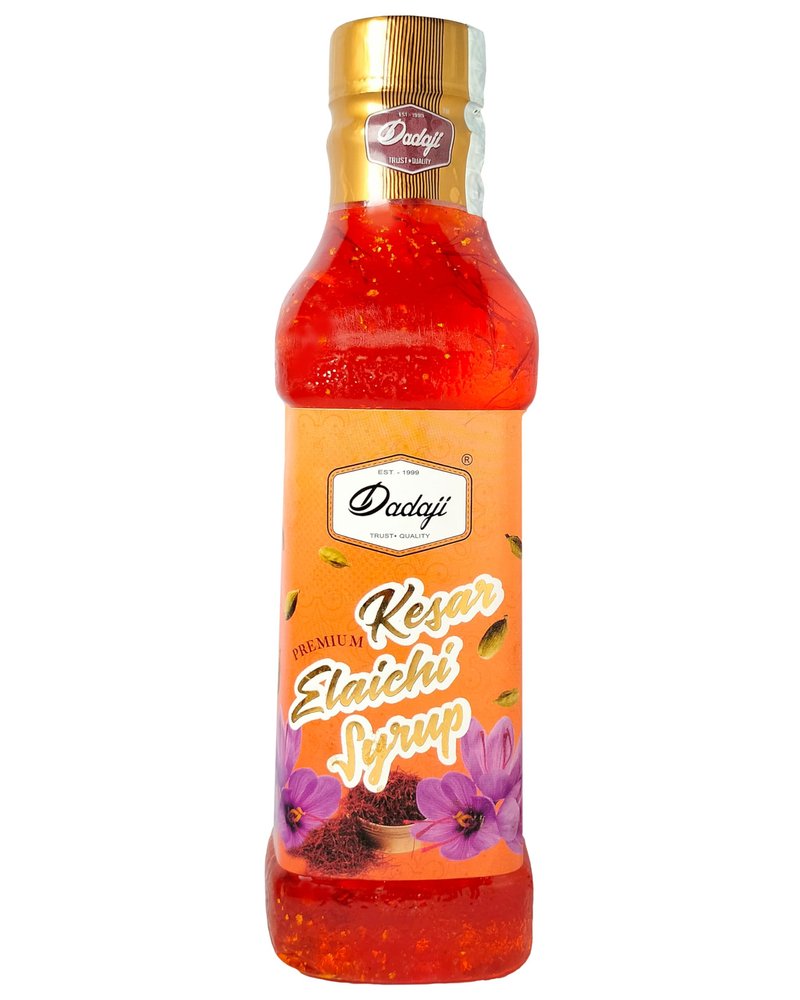 Dadaji Kesar Elaichi Syrup - Instant Refreshing Summer Drink - Dadaji Premium Kesar Elaichi Sharbat (750ml)