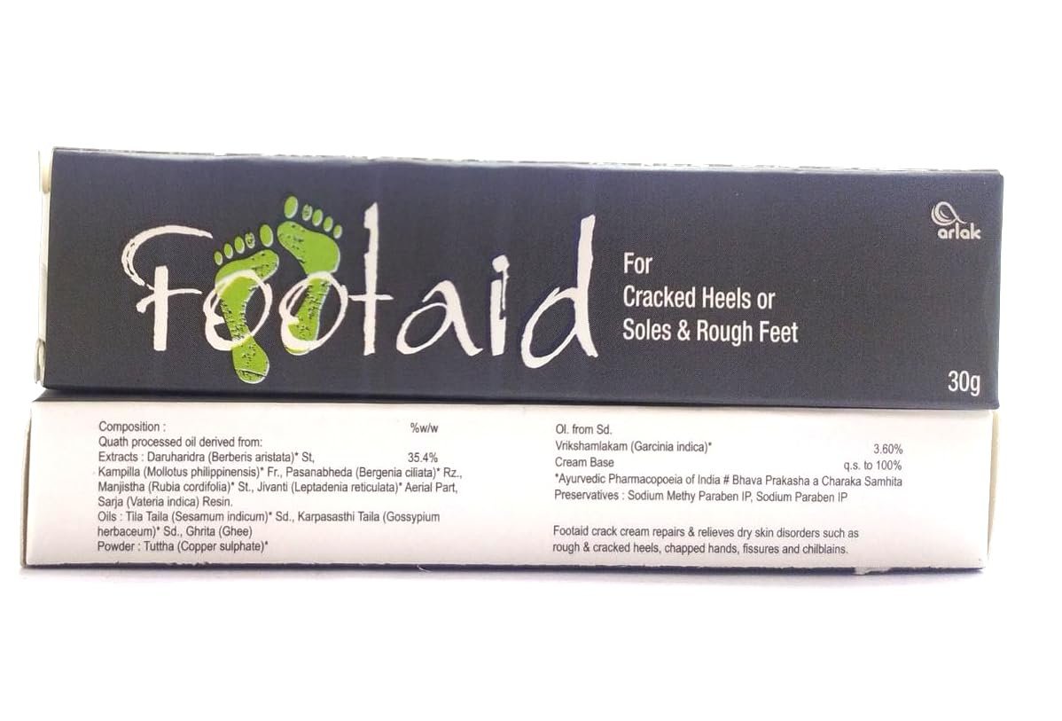Arlak Ayurveda Footaid 30g | For Cracked Heels| Pack of 2
