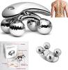 4D Roller Manual Massager, for Body Massage & Face Massage (4D Silver Roller) view 2