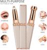 TESMEZY Female Portable 2-in-1 Facial Hair Remover For Eyebrows, Face, Lips, and Nose Trimmer with LED Light, Facial Hair Removal Shaver Device with LED Light, USB Rechargeable (Gold) view 3