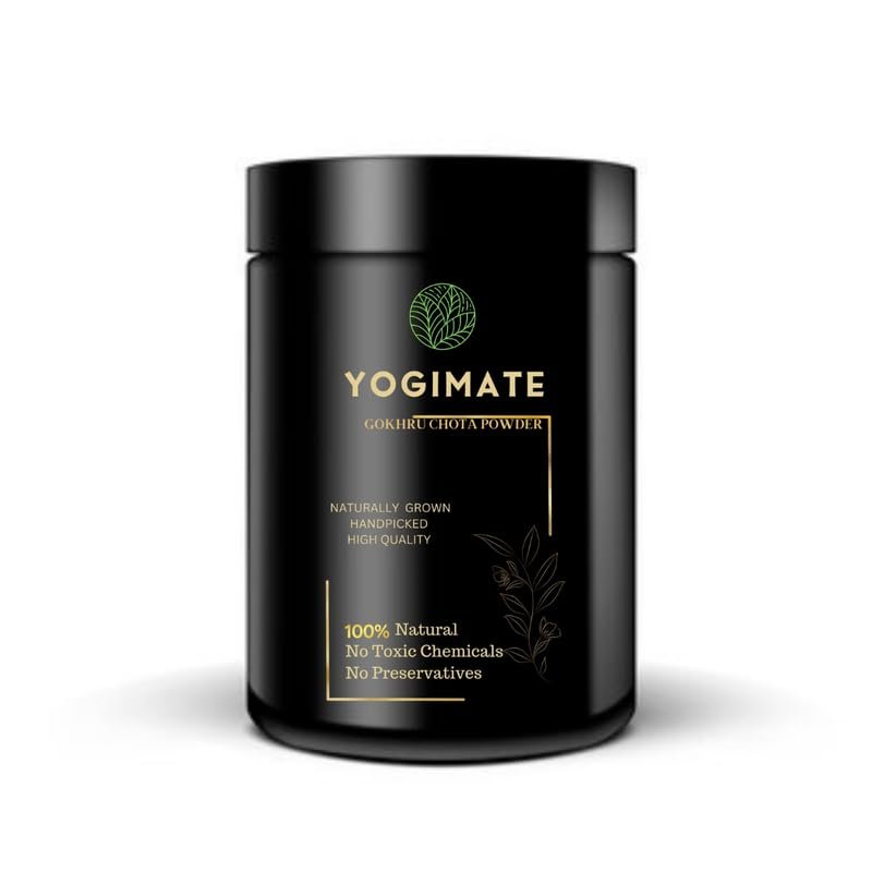 YOGIMATE Gokhru Chota Powder - Gokhroo Chota Powder - Gokhru Small Powder - Tribulus Terrestris Seeds Powder - Small Caltrops Powder - Pure & Natural (250 Grams)