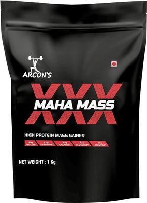 Arcon XXX Maha Mass High Protien Mass Gainer With Added Digestive Enzymes (Mocha Cappuccino, 1KG)