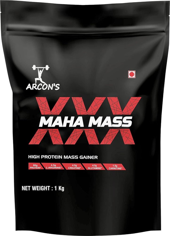 Arcon XXX Maha Mass High Protien Mass Gainer With Added Digestive Enzymes (Mocha Cappuccino, 1KG)