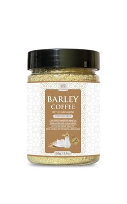 Al Masnoon Barley Coffee Powder Plastic Bottle With Cardamom /100% Natural & Caffein Free / (Pack Of 1) Rich Source Of Vitamins & Minerals,250 Grams