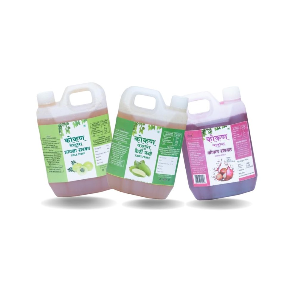 Kokan Vasudha Summer Special Combo: Kairi Panha + Kokum Sharbat + Amla Syrup|Boosts Immunity And Digestion,3 Count