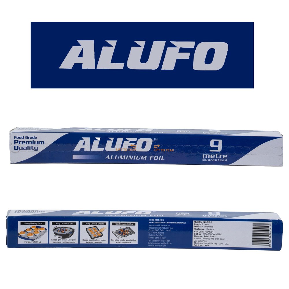ALUFO Food Grade Premium Quality Aluminium Foil-9 Metre