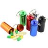 CALANDIS Airtight Pill Box Case Holder Container Alloy Capsule Bottle Keychain Orange view 4