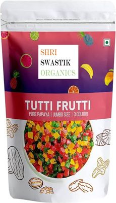 Shri Swastik Organics Colourful Tutti Frutti Cherries | Tutti Frutti For Cake, Ice-Cream, Shakes decoration (800 Gram)