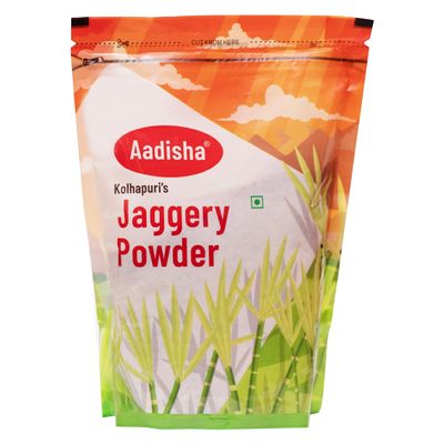 Aadisha Jaggery Powder 450g | Chemical-Free, Unrefined Natural Sweetener | Traditional Stirred Gud, Rich in Vitamins & Minerals | Healthy Sugar Alternative