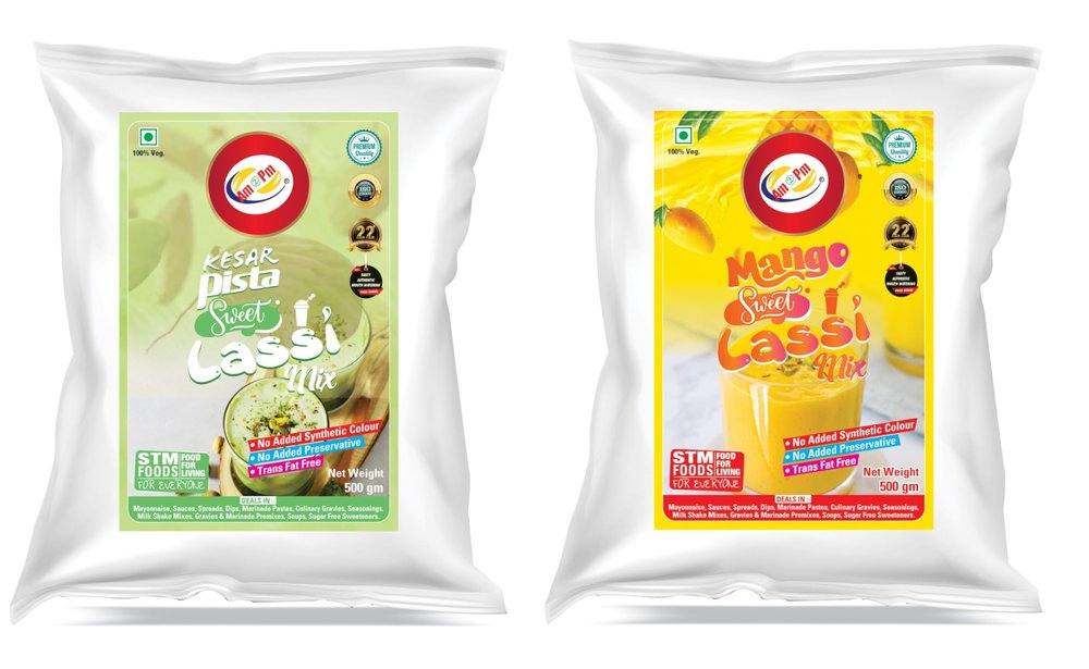 Am 2 Pm - Flavoured Lassi Mix Powder, Premium Silky Smoothy Lassi Premix Powder, Instant Premix Drink - Refreshing Drink For Summer (500g, Pack of 2) (Kesar Pista Mix + Mango Mix)
