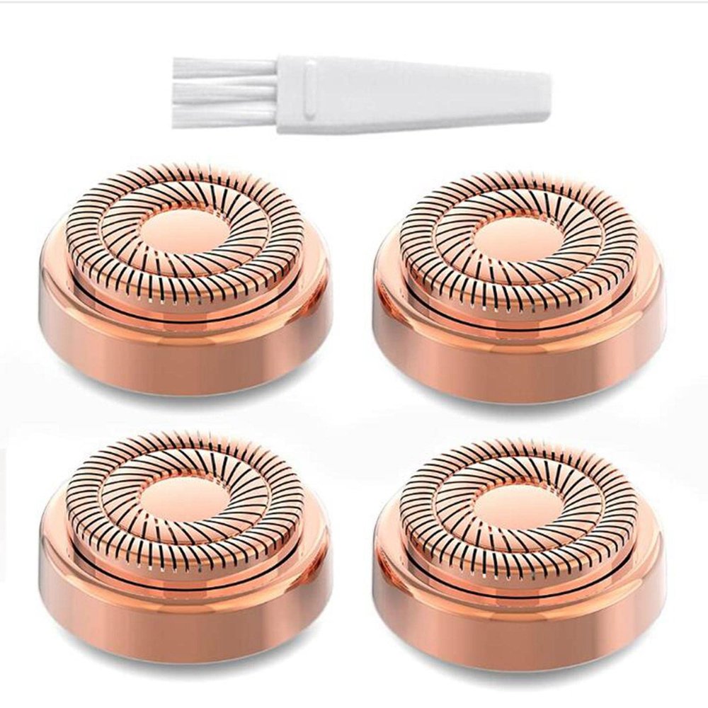 LOOM TREE 4x 18K Goldplated Replacement Heads for Facial Hair Remover Generation 2