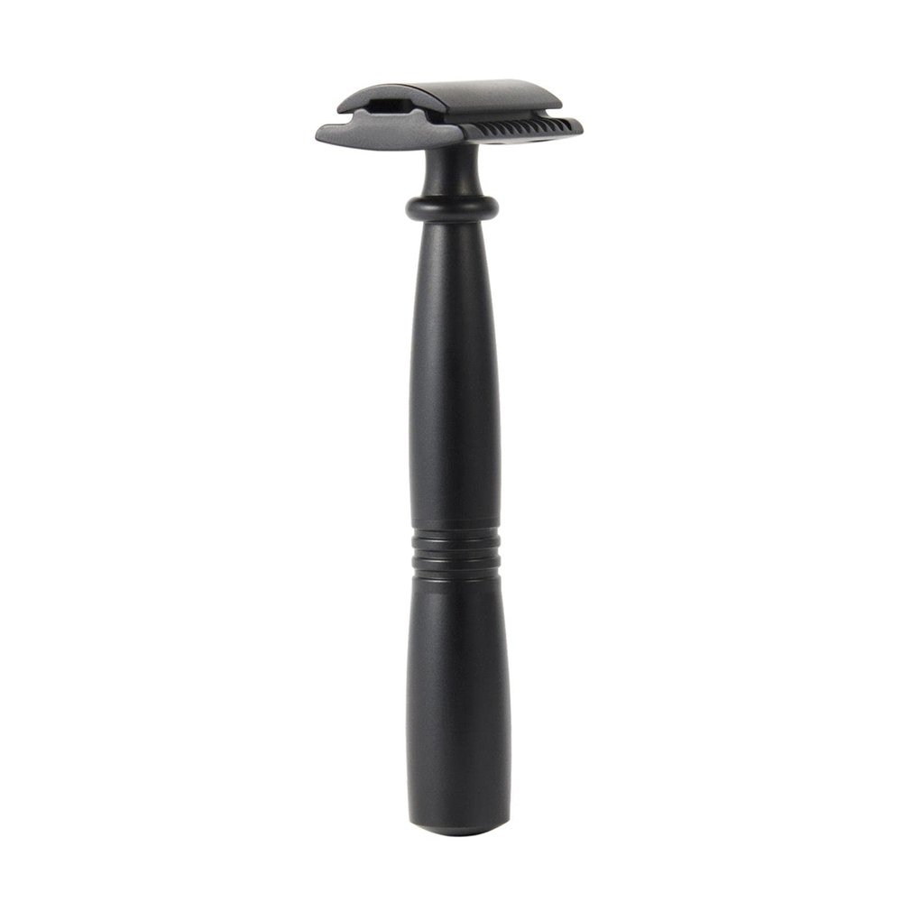 LOOM TREE 3x Mens Shaving Kit Black Luxury Elegant Razor+ Stand Holder + Shaving Brush