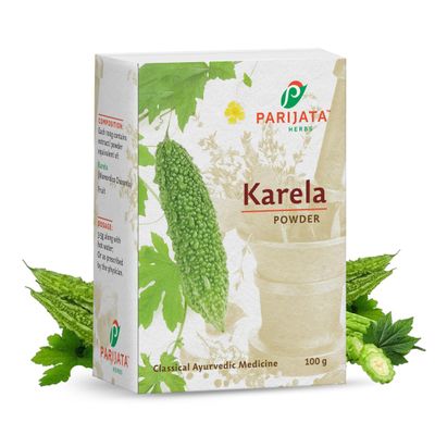Parijata Herbs karela/Bitter Gourd Powder Rich in Antioxidant, For Diabetes Control | Cleanse Liver | Support Heart Health, 100gm