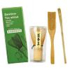 Flavoma (Sets of 3) Japanese Handmade Bamboo Matcha Whisk (Delicate Match Brush Japanese Style) + Traditional Scoop (Chashaku) + Tea Spoon, The Perfect Set to Prepare a Traditional Cup of Matcha. view 1
