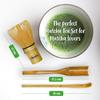 Flavoma (Sets of 3) Japanese Handmade Bamboo Matcha Whisk (Delicate Match Brush Japanese Style) + Traditional Scoop (Chashaku) + Tea Spoon, The Perfect Set to Prepare a Traditional Cup of Matcha. view 2