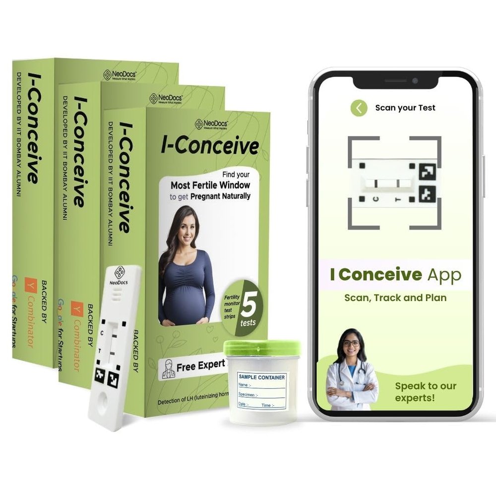 Neodocs I-Conceive Ovulation test kit for women planning pregnancy | (15 ovulation Tests | Accurate results in 5 mins | Easy and Convenient
