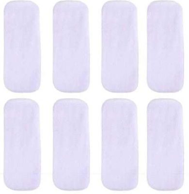KINDAR CARE 5 Layers Bamboo Charcoal Insert Pad | High Absorbent | 30 x 12 cm | Easy To Wash & Dry | Reusable Pads | Diaper Insert Pad | Pack of 8