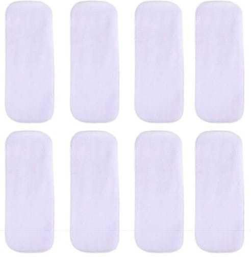 KINDAR CARE 5 Layers Bamboo Charcoal Insert Pad | High Absorbent | 30 x 12 cm | Easy To Wash & Dry | Reusable Pads | Diaper Insert Pad | Pack of 8