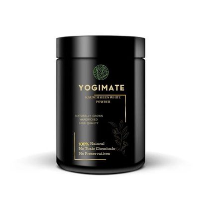 YOGIMATE Kaunch Seeds White Powder - Kauch Beej Safed Powder - Konch Safed Powder - Mucuna Pruriens White Powder - Pure & Natural (1 Kg)
