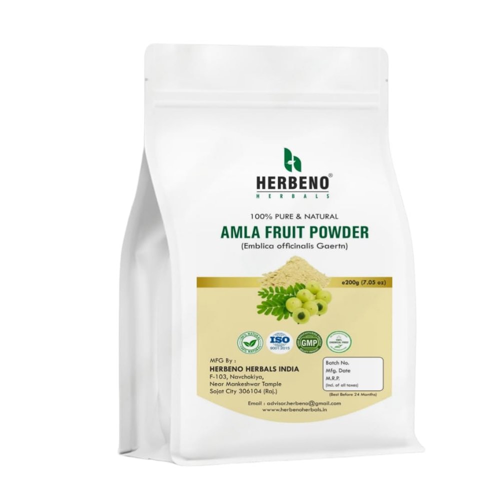 HERBENO Amla(Gooseberry) Powder For Hair Care And Growth - 200 Gram