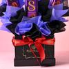 Floweraura Decorative Set Of 7 Silky Chocolates Bouquet In Black Box For Valentine's Day Gift,Birthday Gift,Anniversary Gift,Mother's Day Gift,Father's Day,Women's Day Gift,400 Grams view 3