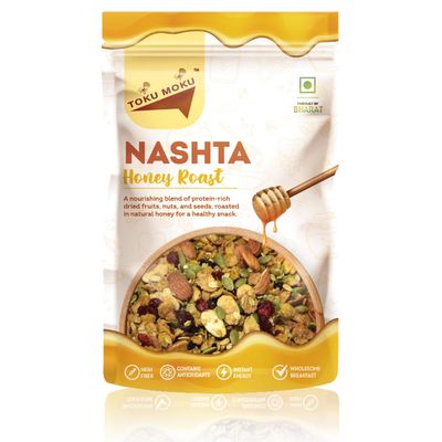 Toku Moku Health Dry Fruits Mix, Premium Trail Mix | Healthy Mixed Nuts with Dry Fruits | Almonds | Blackberry | Cranberry | Pumpkin Seeds (Single pack, Honey Roast - 345 gram)