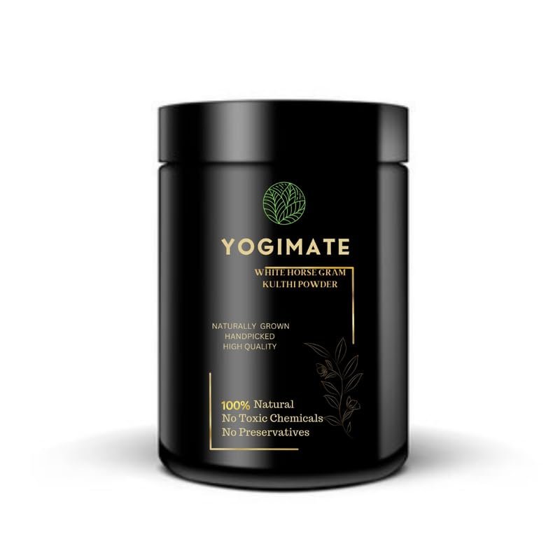 YOGIMATE White Horse Gram Kulthi Powder - Kollu Powder - Kaanam Powder - Kulthi Powder - Hulthi - Ulavalu - Kuleeth - Macrotyloma Uniflorum - Vulavalu - Pure & Natural (1 KG)