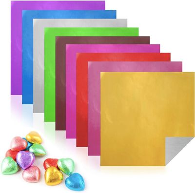 Candy Wrappers Chocolate Wrappers,900 Pieces Chocolate Wrappers Sugar Wraps Square Candy Wrapping Papers Aluminum Foil Paper for Caramel Candies Packaging Decoration (3.1 Inches)