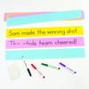 NavaFresh Basics Sentence Strips - Dry and Wipe - White - 30 Ruled Strips - 3" x 12" - Melamine - Minimalist - Yellow, Pink, Blue view 3
