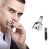 Gopinath Autolink 1pcs Stainless Steel Manual Nose & Ear Hair Clipper Trimmer Cleaning Brush Portable Nose Hair Cutter Painless for Travel User Friendly view 1