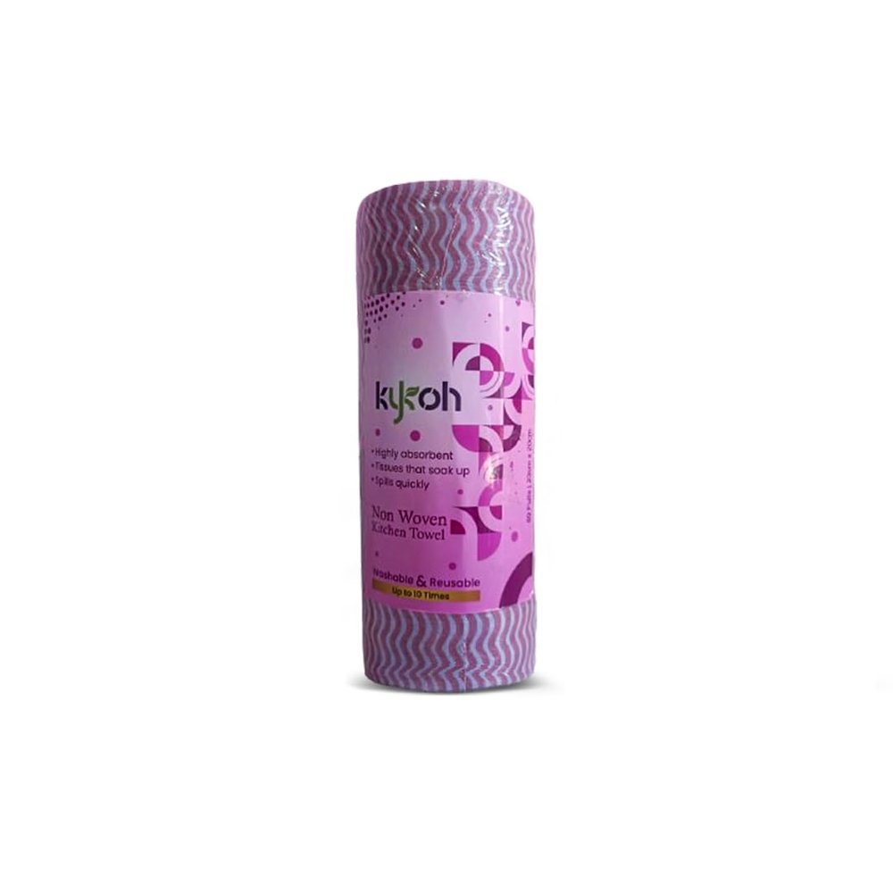 KYKOH Non Woven Super Absorbent Reusable Kitchen Tissue Roll or kitchen towel roll - 80 Pulls (1)