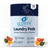 Ecosys 3-in-1 Dissolvable Magic Laundry Pods for 10 washes: Bio Enzymes Infused, Tough Stain Fighter for Top & Front Load with Floral Aroma,1 Pod = 1 Wash for 5-7kg view 1